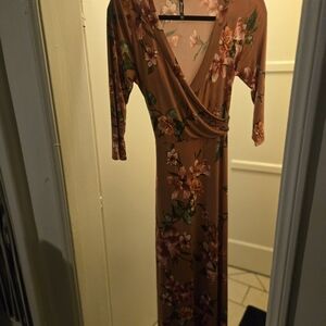 Floral Long Sleeve Maxi Dress